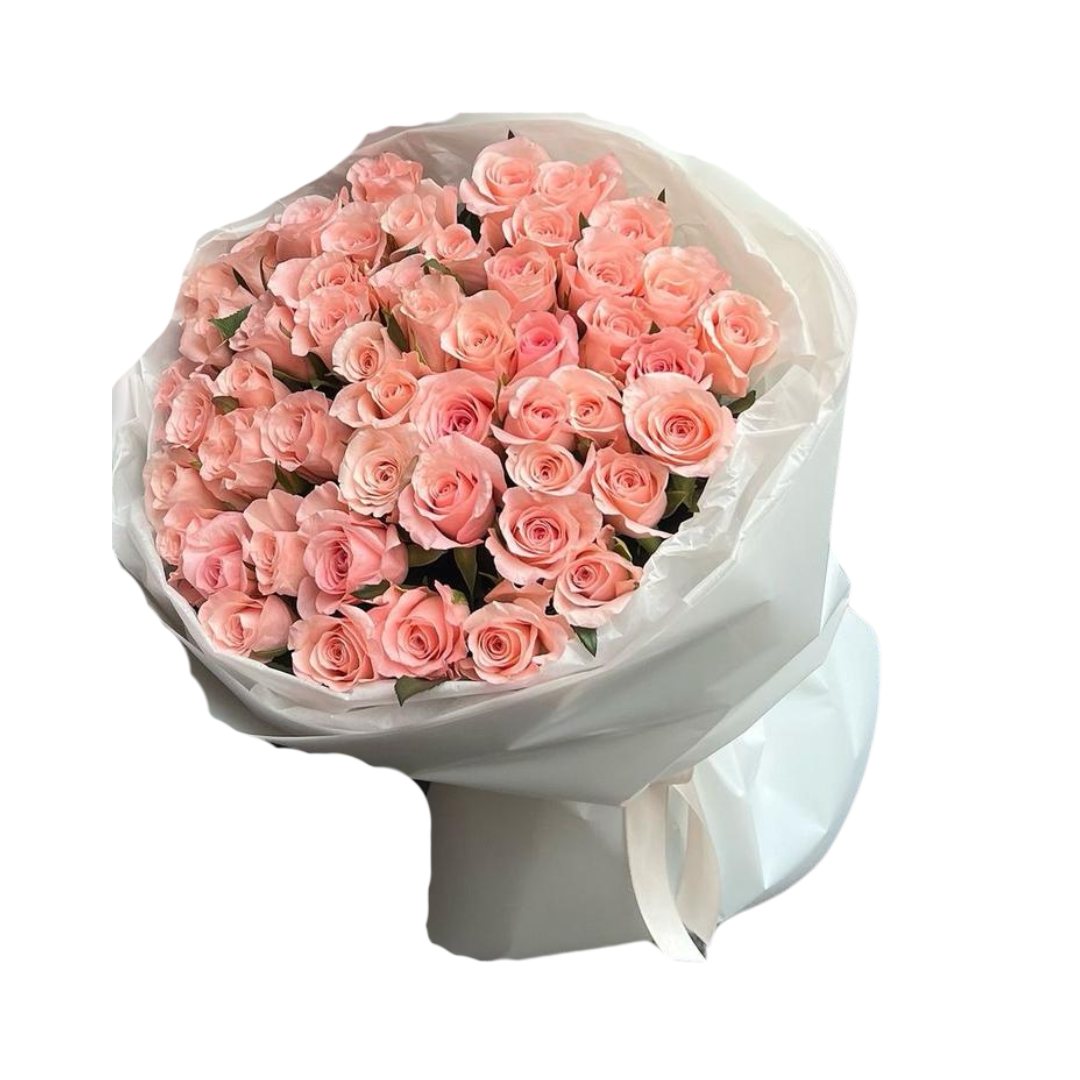 Mom’s Heavenly Peach Rose Bouquet