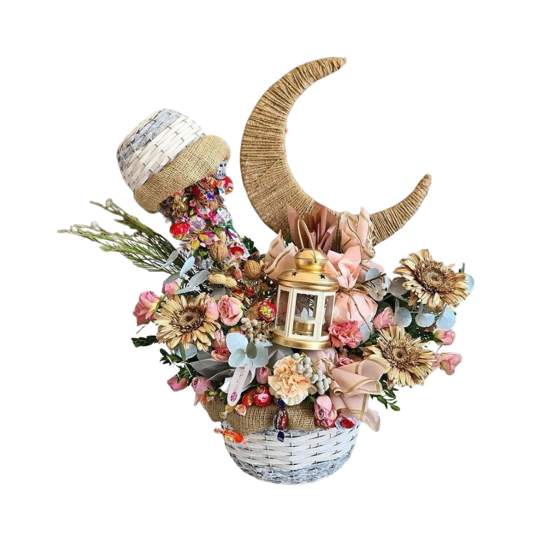 Ramadan Barakah Blooms Moon Vase Arrangement
