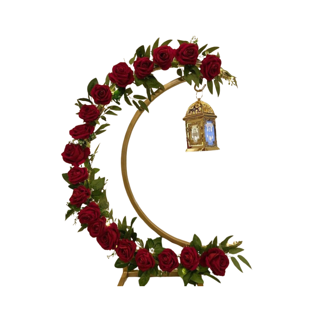 Ramadan Moon Fresh Flower Decoration – A Symbol of Beauty & Blessings