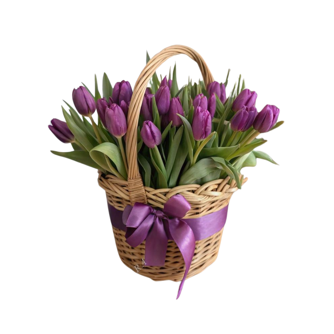 Ummi’s Purple Tulip Basket
