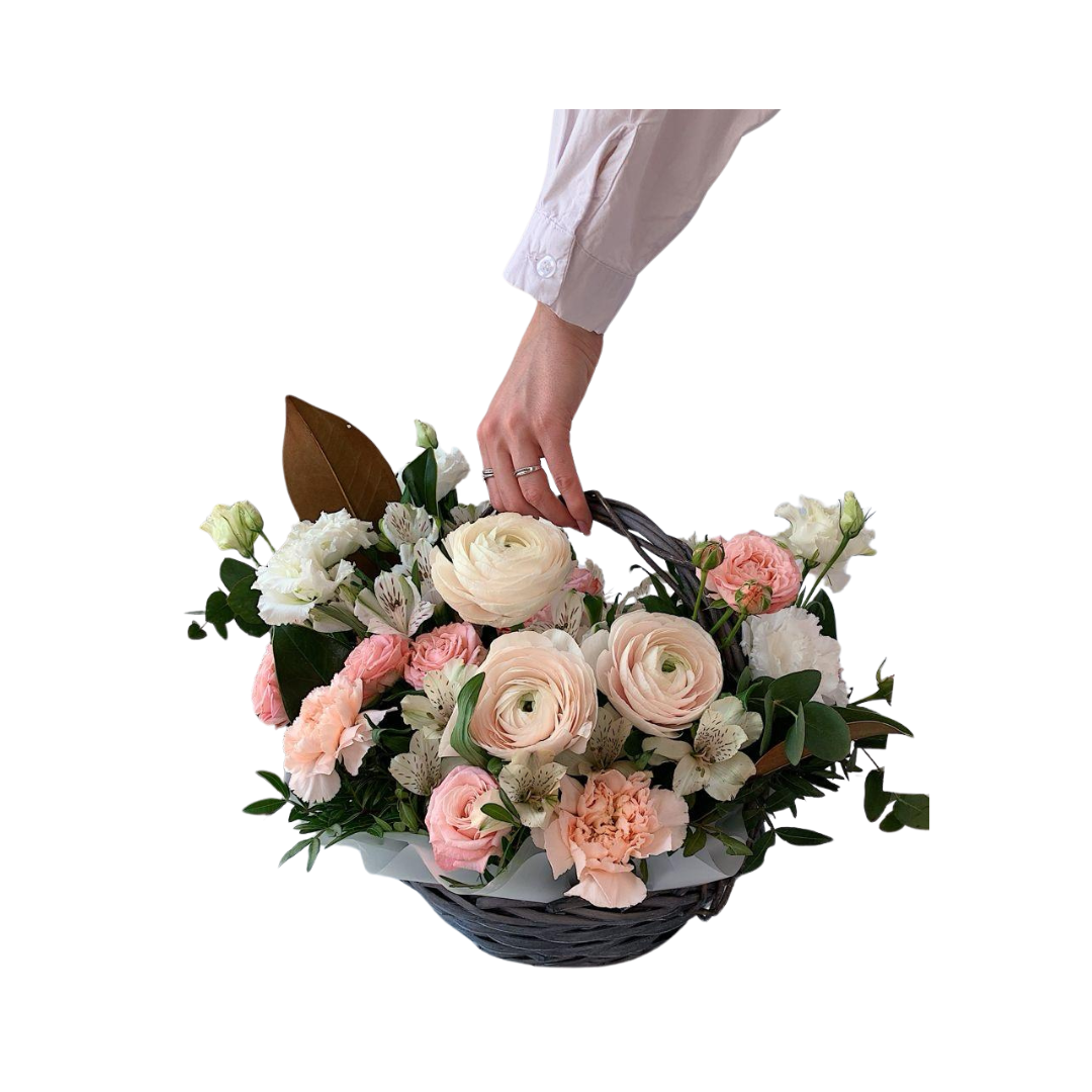 Ranunculus mixed basket for Mother’s Day